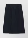 Prada Knee-length Skirt With Multiple Slits And Loops In Black