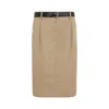 Prada Brown Rope Cotton Skirt In Neutrals