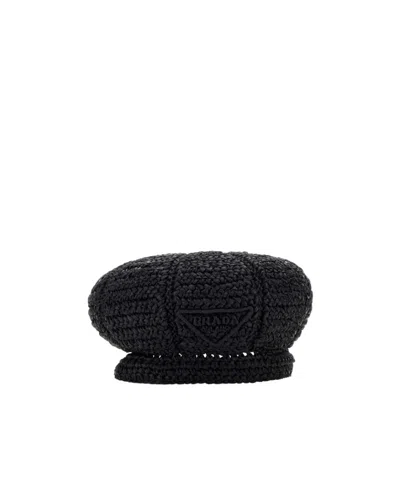 PRADA PRADA WOVEN BERET