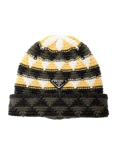Pre-owned Prada Knit Beanie In Green