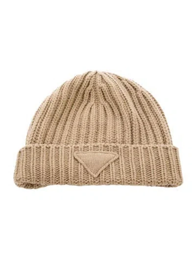 Pre-owned Prada Knit Beanie In Neutrals