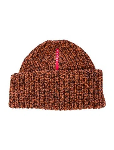 Pre-owned Prada Knit Beanie In Orange