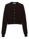 Prada Cashmere Cardigan In Burgundy
