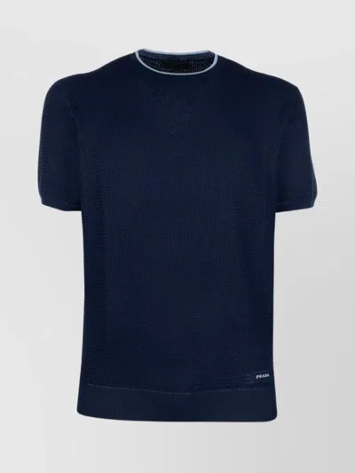 PRADA RIBBED CREW NECK JUMPER