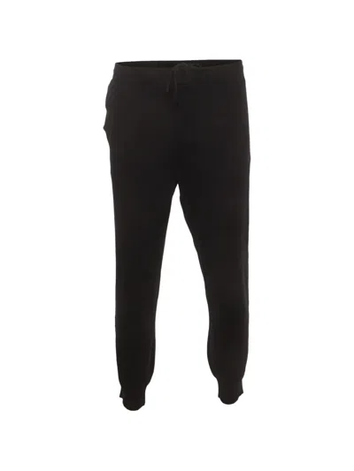 Pre-owned Prada Knit Drawstring Track Pants In 黑色