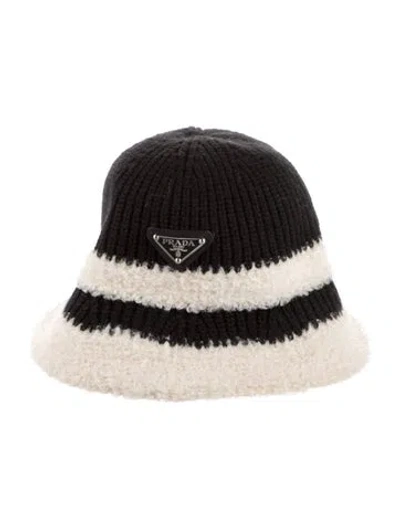 Pre-owned Prada Knit Hat In Black