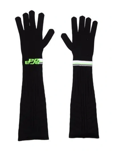 Pre-owned Prada Knit Long Gloves  W/tags In Black