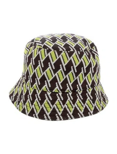 Pre-owned Prada Knit Patterned Bucket Hat In Multi