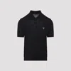 Prada Black Short Sleeves Logo Polo In Black