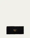 Prada Wool Headband In F0002 Nero