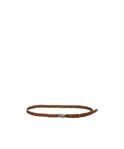 Prada Knit Waistband In Brown