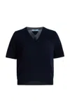 Prada Knit Wool Sweater In Blue