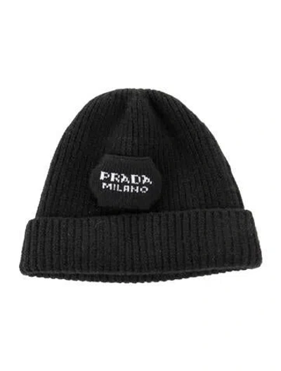 Pre-owned Prada Knitted Beanie In Black