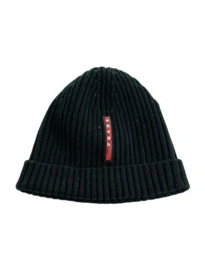 Pre-owned Prada Knitted Beanie In Green
