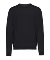 Prada Knitted Crew Neck Sweater In Black