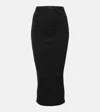 Prada Knitted Midi Skirt In Black