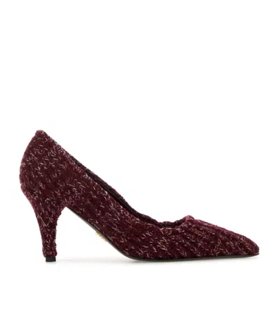 PRADA PRADA KNITTED POINTED-TOE PUMPS