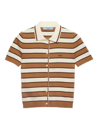 PRADA KNITTED POLO TOP