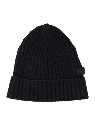 Pre-owned Prada Knitted Wool Beanie In Blue