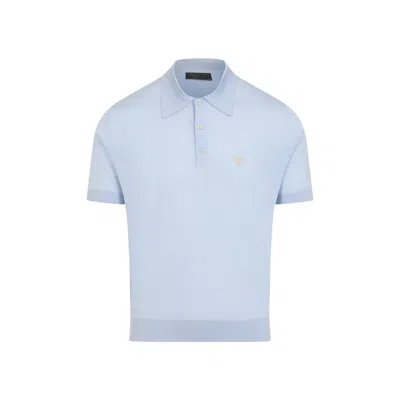 PRADA PRADA KNITTED WOOL POLO SHIRT