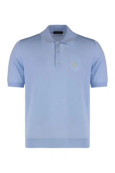 PRADA PRADA KNITTED WOOL POLO SHIRT