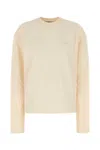 Prada T-shirt In Cotone Sabbia  Donna In Neutral