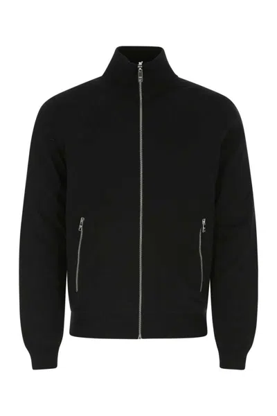 Prada Mens Black Reversible Brand-plaque Wool And Nylon Jacket