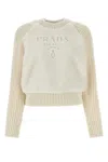 Prada Shearling And Alpaca Crew Neck Sweater