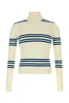 Prada Embroidered Stripes Wool Sweater In Multi
