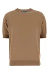 Prada Camel Cashmere Sweater In Brown