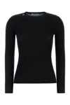 Prada Black Wool Sweater In Black