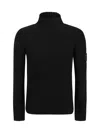 Prada High-neck Ribbed Wool Sweater In Black