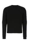 Prada Navy Blue Wool Blend Sweater In Black