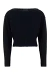 Prada Midnight Blue Cotton Sweater In Blue