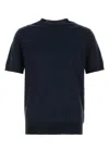 Prada Short-sleeved Crewneck Jumper In Blue