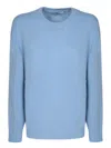 Prada Triangle-logo Sweater In Blue