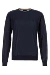 Prada Long Sleeves Cashmere Blend Sweater In Blue