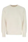 Prada Stretch Cashmere Blend Crew Neck Sweater In Blue
