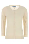 Prada Soft Blend Cardigan Crew Neck In Multi