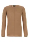 Prada Camel Cashmere Sweater In Brown