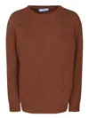 Prada Triangle-logo Sweater In Brown