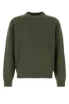 Prada Olive Green Cashmere Sweater In Green