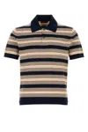 Prada Embroidered Stretch Cotton Blend Polo Shirt In Multi