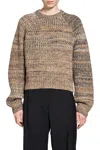 Prada Wool And Cashmere Crew-neck Sweater In Brown