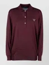 Prada Knitwear With Polo Collar And Ribbed Cuffs