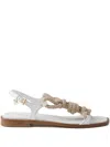 Prada Leather And Cord Thong Sandals