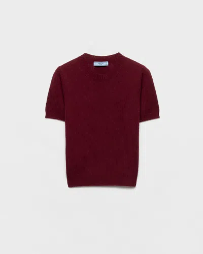 PRADA SHORT-SLEEVED CASHMERE SWEATER