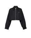 Prada Re-nylon Cropped Jacket In Black
