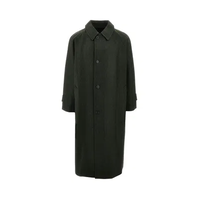 Prada L Loden Coat In Green