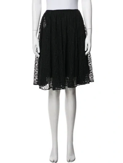 Pre-owned Prada Lace Mini Skirt In Black